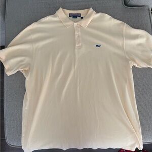Men's pale yellow Vineyard Vines polo Shirt